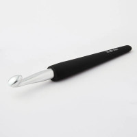 30897 KnitPro Гачок Aluminum 2,75 мм - з чорною ручкою та срібним наконечником, алюміній