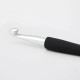 30898 KnitPro Гачок Aluminum 3,25 мм - з чорною ручкою та срібним наконечником, алюміній