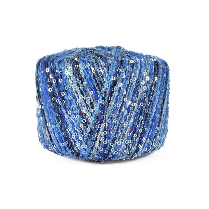 30906 Пряжа Lana Gatto Deco, 25г - 112м, блакитний-синій мікс, 55% поліамід, 45% поліестер