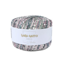30908 Пряжа Lana Gatto Deco, 25г - 112м, сірий мікс, 55% поліамід, 45% поліестер