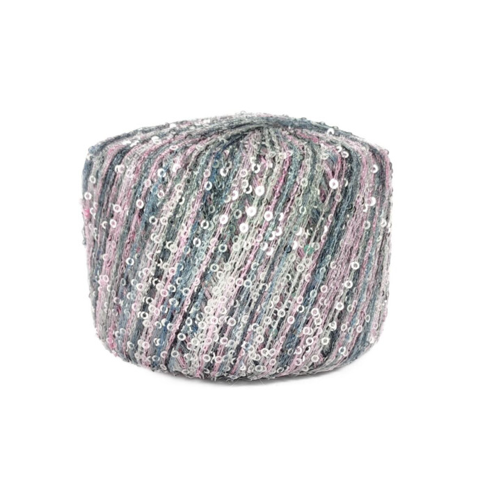 30908 Пряжа Lana Gatto Deco, 25г - 112м, сірий мікс, 55% поліамід, 45% поліестер