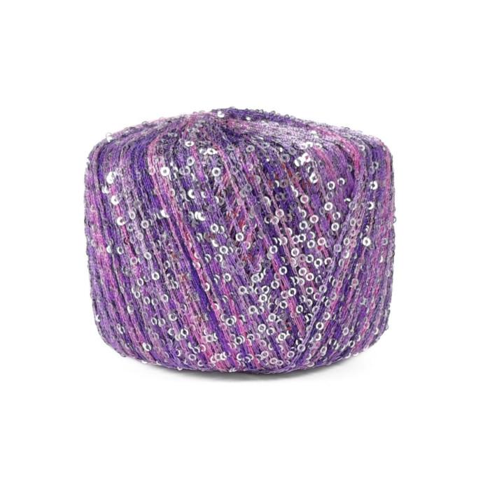 30909 Пряжа Lana Gatto Deco, 25г - 112м, фіолетовий-бузковий мікс, 55% поліамід, 45% поліестер