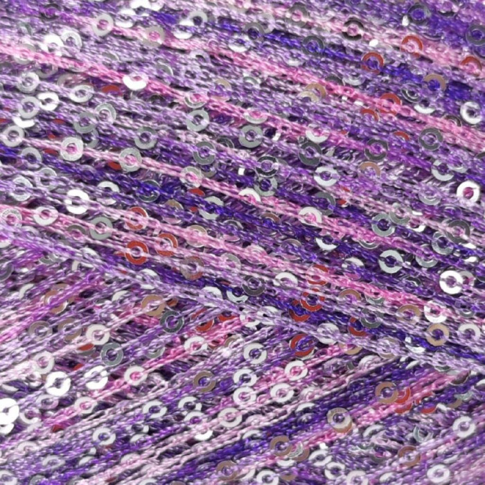 30909 Пряжа Lana Gatto Deco, 25г - 112м, фіолетовий-бузковий мікс, 55% поліамід, 45% поліестер