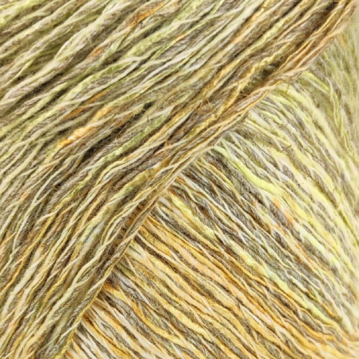 31024 Пряжа Lana Gatto Kenia, 100г - 250м, гірчичний мікс, 36% бавовна, 36% льон, 28% віскоза