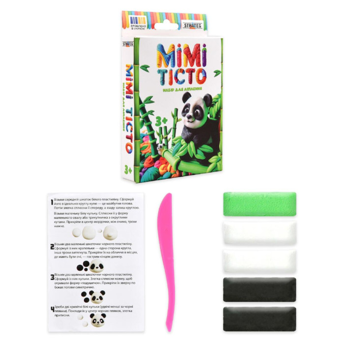 31055 Strateg Набір для ліплення MIMI ТІСТО - Панда (Стратег)