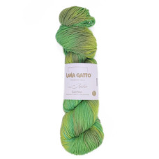 31058 Пряжа Lana Gatto Dubai, 100г - 270м, зелений мікс, 72% шовк, 28% бавовна