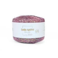31095 Пряжа Lana Gatto Eclair, 25г - 130м, рожевий-фіолетовий, 100 нейлон