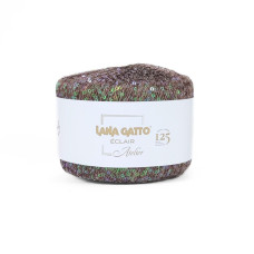 31097 Пряжа Lana Gatto Eclair, 25г - 130м, коричневий-пісочний, 100 нейлон