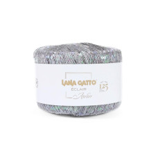 31098 Пряжа Lana Gatto Eclair, 25г - 130м, сірий, 100 нейлон
