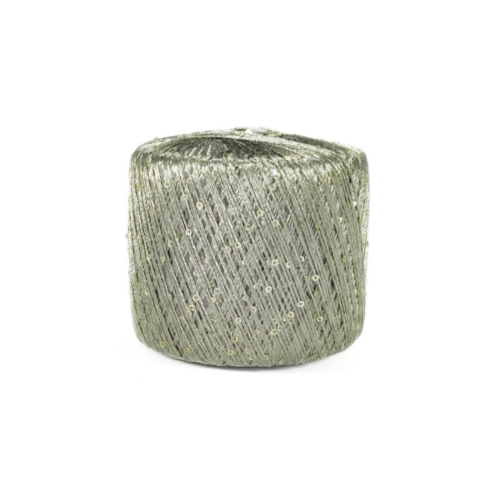 31161 Пряжа Lana Gatto Paillettes, 25г - 195м, оливковий, 100% поліестер