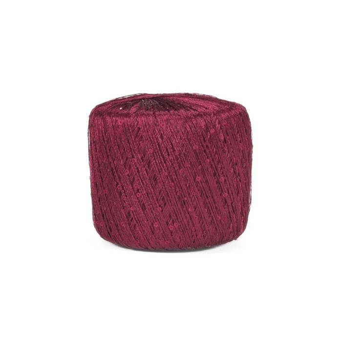 31164 Пряжа Lana Gatto Paillettes, 25г - 195м, бордовий, 100% поліестер