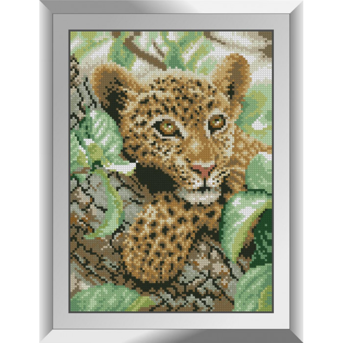 31614 Дитинча леопарда. Dream Art. Набір алмазної мозаїки (квадратні, повна)