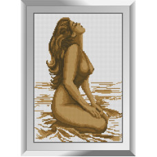 31659 Дівчина на пляжі. Dream Art. Набір алмазної мозаїки (квадратні, повна)