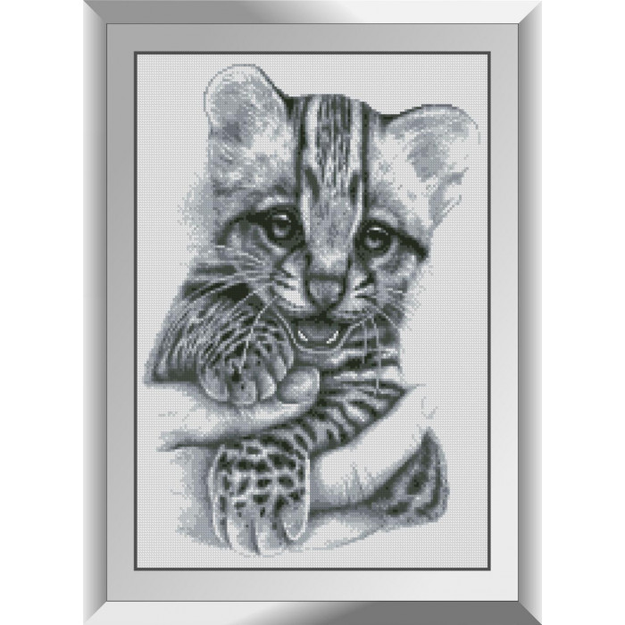31673 Бенгальське кошеня. Dream Art. Набір алмазної мозаїки (квадратні, повна)