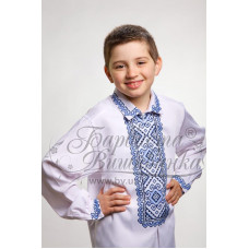 СД002дБ40нн Сорочка дитяча (для хлопчика), домоткане полотно, біле, 8-12 років. Барвиста вишиванка. Заготовка для вишивки бісером