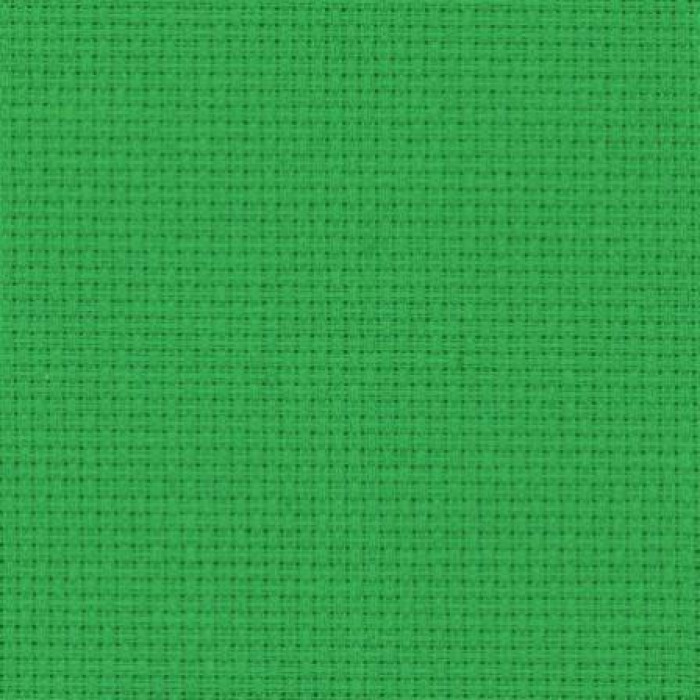 3706/6037 канва, відріз 55х70 см, Stern Aida 14 Zweigart, зелений, 100% бавовна