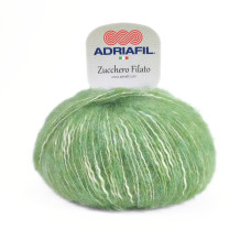 32 Пряжа Adriafil Zucchero Filato, 50г - 175м, зелений, 18% альпака, 50% бавовна, 32% вовна