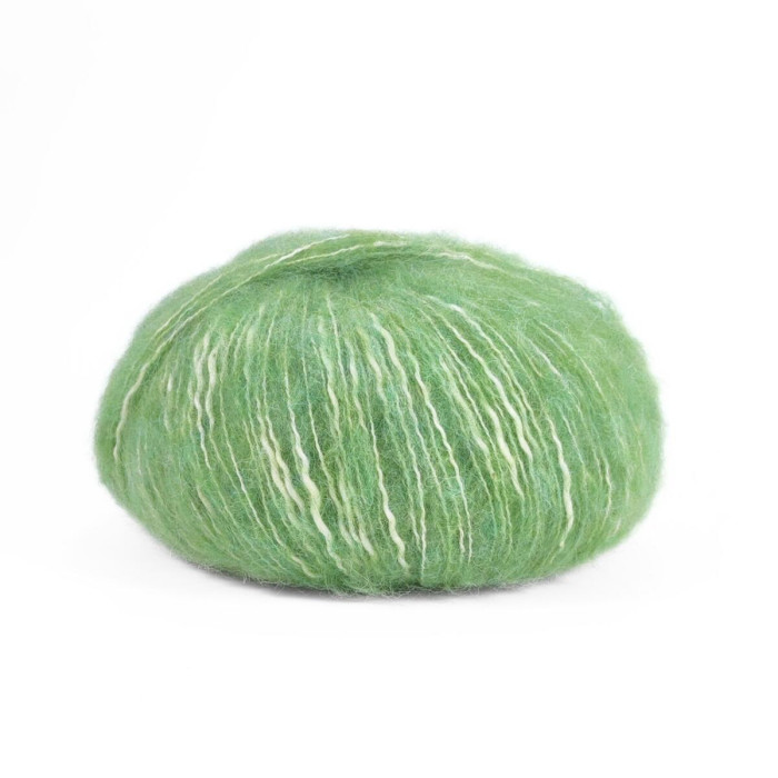 32 Пряжа Adriafil Zucchero Filato, 50г - 175м, зелений, 18% альпака, 50% бавовна, 32% вовна