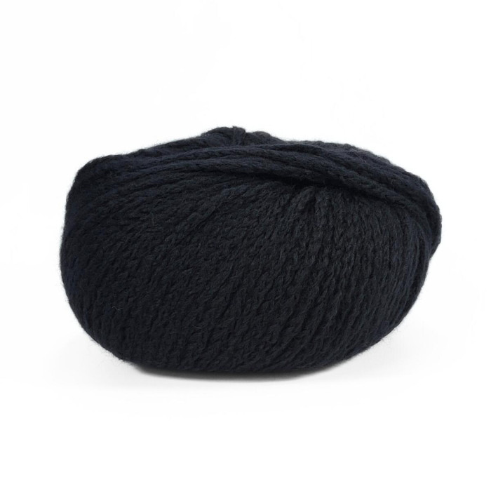 3205 Пряжа Laines du Nord Rozena, 150г - 600м, чорний, 68% меринос, 17% кашемір 15% нейлон