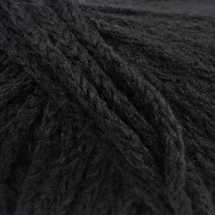 3205 Пряжа Laines du Nord Rozena, 150г - 600м, чорний, 68% меринос, 17% кашемір 15% нейлон