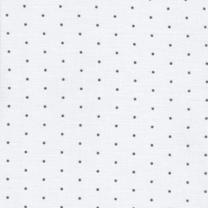 3217/1329 Канва Edinburgh Mini Dots 36 Zweigart, білий з базальтовими бризками, ширина - 140 см, 100% льон