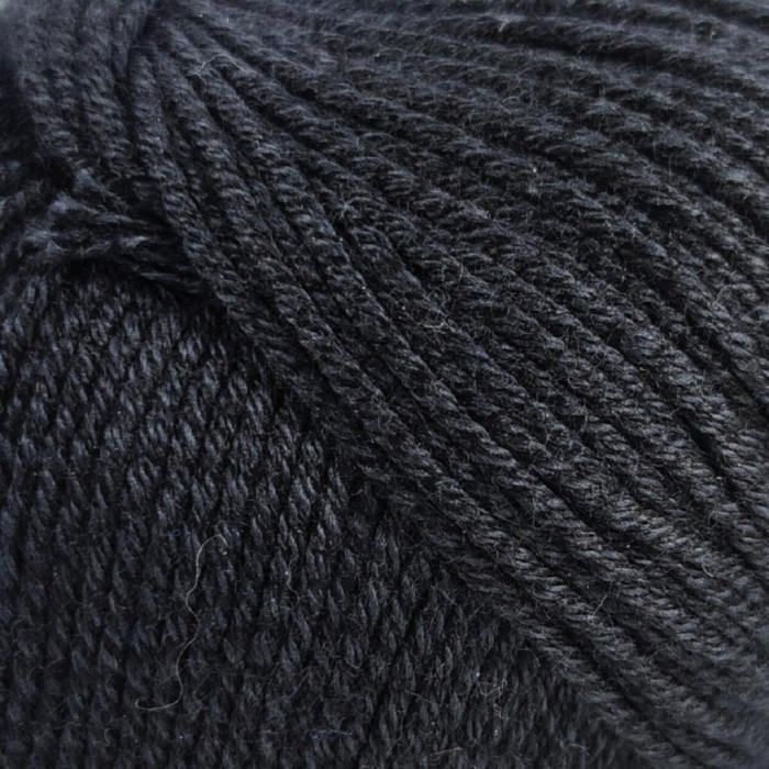 324 Пряжа Laines du Nord Baby Soft, 50г - 135м, чорний, 50% бавовна органічна, 50% cоєві волокна