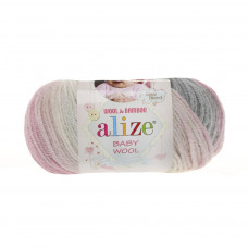 3245 Пряжа Baby Wool Batik 50гр - 175м (Різнокольорова) Alize(Знятий з виробництва)
