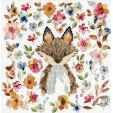 3275 Design Works Набір для вишивки рахунковим хрестиком - Лисиця  25,4x25,4 см, Aida14