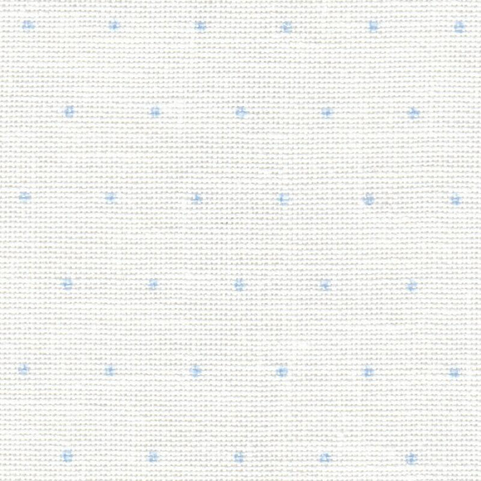 3281/1129 Канва Cashel 28 Zweigart, молочний з сіро-блакитними точками, ширина - 140 см, 100% льон