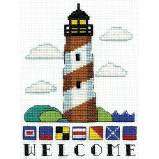 3287 Design Works Набір для вишивки рахунковим хрестиком - Маяк  12,7x17,8 см, Aida14