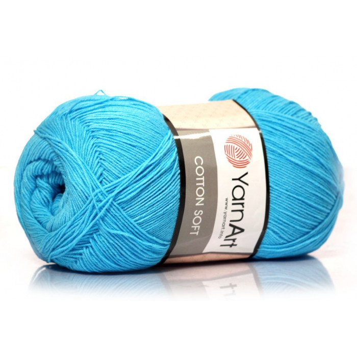 33 Пряжа Cotton Soft 100гр - 600м (Світло-блакитний) YarnArt