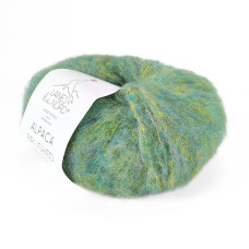 33 Пряжа Laines du Nord Alpaca Brushed, 50г - 115м, зелений, 50% альпака, 35% вовна, 15% нейлон