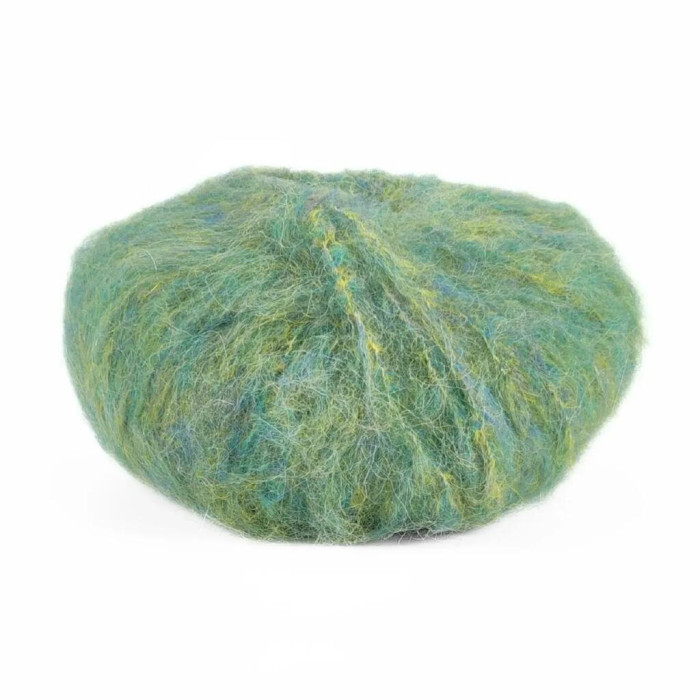 33 Пряжа Laines du Nord Alpaca Brushed, 50г - 115м, зелений, 50% альпака, 35% вовна, 15% нейлон