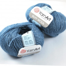 331 Пряжа Silky Wool 25гр - 190м (Сіро-синій) YarnArt