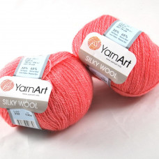 332 Пряжа Silky Wool 25гр - 190м (Кораловий) YarnArt