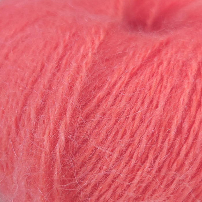334 Пряжа Mondial Dolce Mohair, 50г - 150м, лососевий, 60% кід мохер, 40% акрил