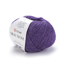 334 Пряжа Silky Wool 25гр - 190м (Фіолетовий) YarnArt