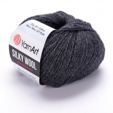 335 Пряжа Silky Wool 25гр - 190м (Чорний) YarnArt