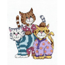 3360 Design Works Набір для вишивки рахунковим хрестиком - Піжама для кота 12,7x17,8 см, Aida14