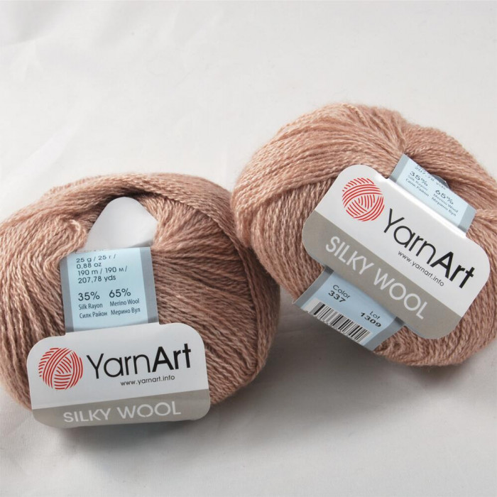 337 Пряжа Silky Wool 25гр - 190м (Бежевий) YarnArt