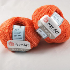 338 Пряжа Silky Wool 25гр - 190м (Помаранчевий) YarnArt