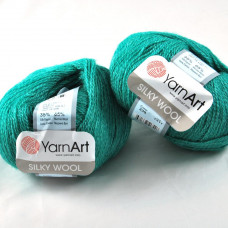 339 Пряжа Silky Wool 25гр - 190м (Смарагдовий) YarnArt