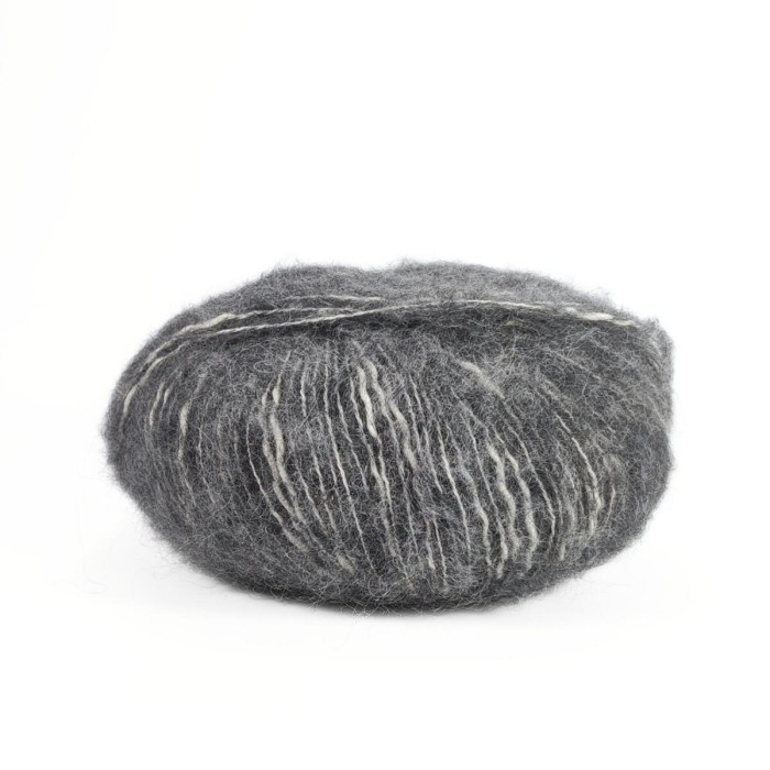 34 Пряжа Adriafil Zucchero Filato, 50г - 175м, сірий, 18% альпака, 50% бавовна, 32% вовна