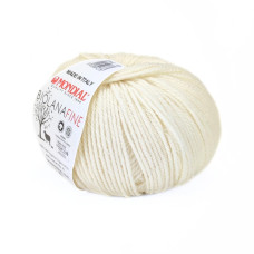 340 Пряжа Mondial BioLanaFine, 50г - 175м, молочний, 100% вовна