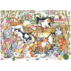 3408 Design Works Набір для вишивки рахунковим хрестиком - Багато кошенят 55,9x40,6 см, Aida14