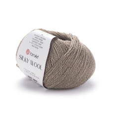 342 Пряжа Silky Wool 25гр - 190м (Темно-бежевий) YarnArt