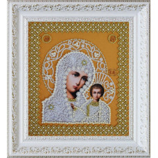 Р-206 Казанська ікона Божої Матері. Вінчальна пара (золото). Картини бісером. Набір для вишивання