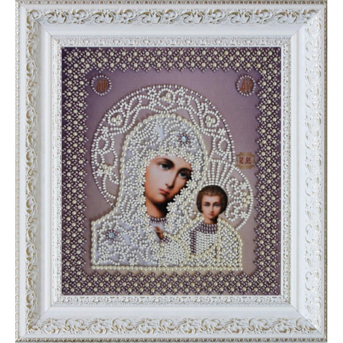 Р-208 Казанська ікона Божої Матері. Вінчальна пара. Картини бісером. Набір для вишивання бісером