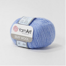 343 Пряжа Silky Wool 25гр - 190м (Блакитний) YarnArt