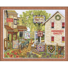3438 Design Works Набір для вишивки рахунковим хрестиком - Сільські магазини 45,72x35,6 см, Aida14